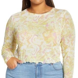 BP. mesh long sleeve top 2x Nordstrom